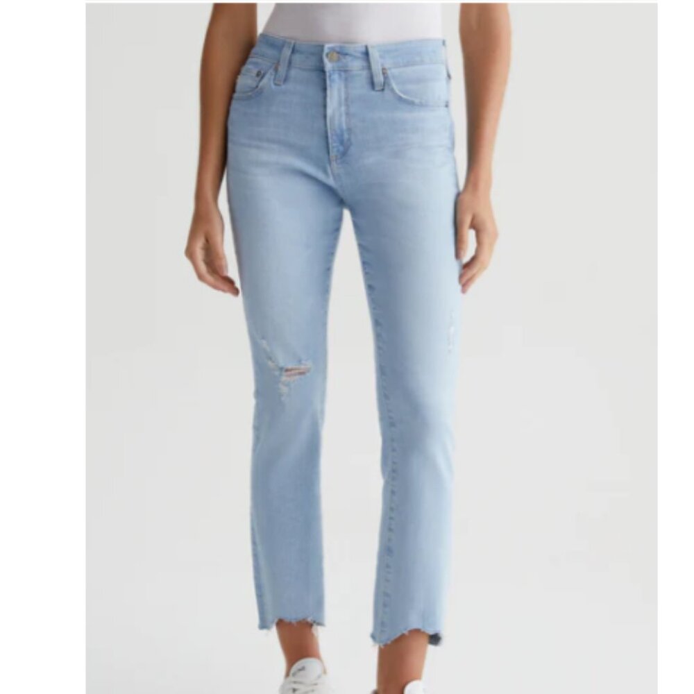 AG-ed™ Mid-Rise Slim Straight Cropped Denim 31